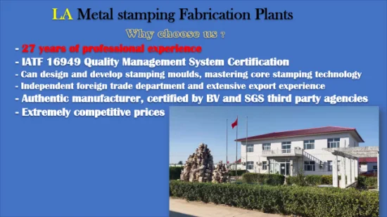 Il produttore cinese ha personalizzato il servizio di produzione di parti per stampaggio di metalli hardware OEM
